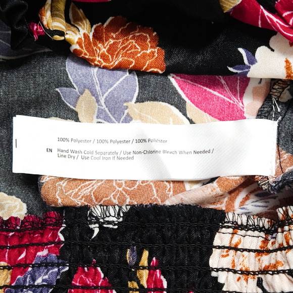 NWT B.O.G. Band of the Free Floral Crossover Crop Top Sz. S [4-6] Black Berry - Picture 5 of 9